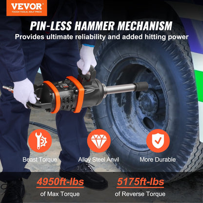 1 Meter Air Impact Wrench, 2347 kg Reverse Torque, 0.2 Meter Anvil, Pneumatic Tool