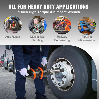 1 Meter Air Impact Wrench, 2347 kg Reverse Torque, 0.2 Meter Anvil, Pneumatic Tool