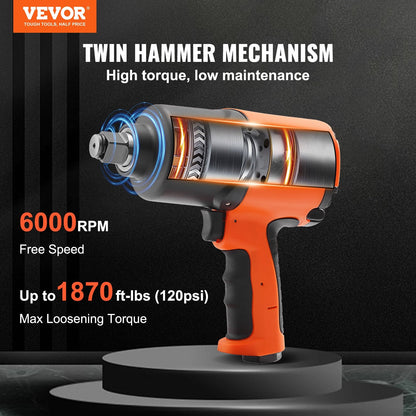 High-Torque 3/4 m Air Impact Wrench with 2536 Nm Breakaway Torque