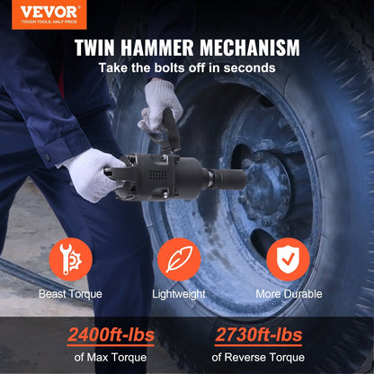 Heavy-Duty 1m Pneumatic Impact Wrench - 3700 Nm Torque, Ergonomic Design