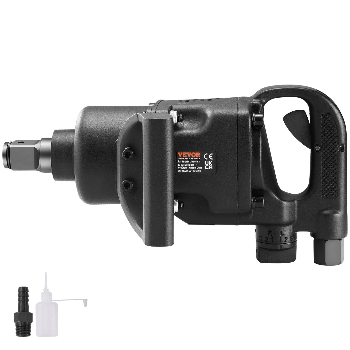 VEVOR 1 Inch Air Impact Wrench, Up to 2730 ft-lbs Reverse Torque Output 1" Pneumatic