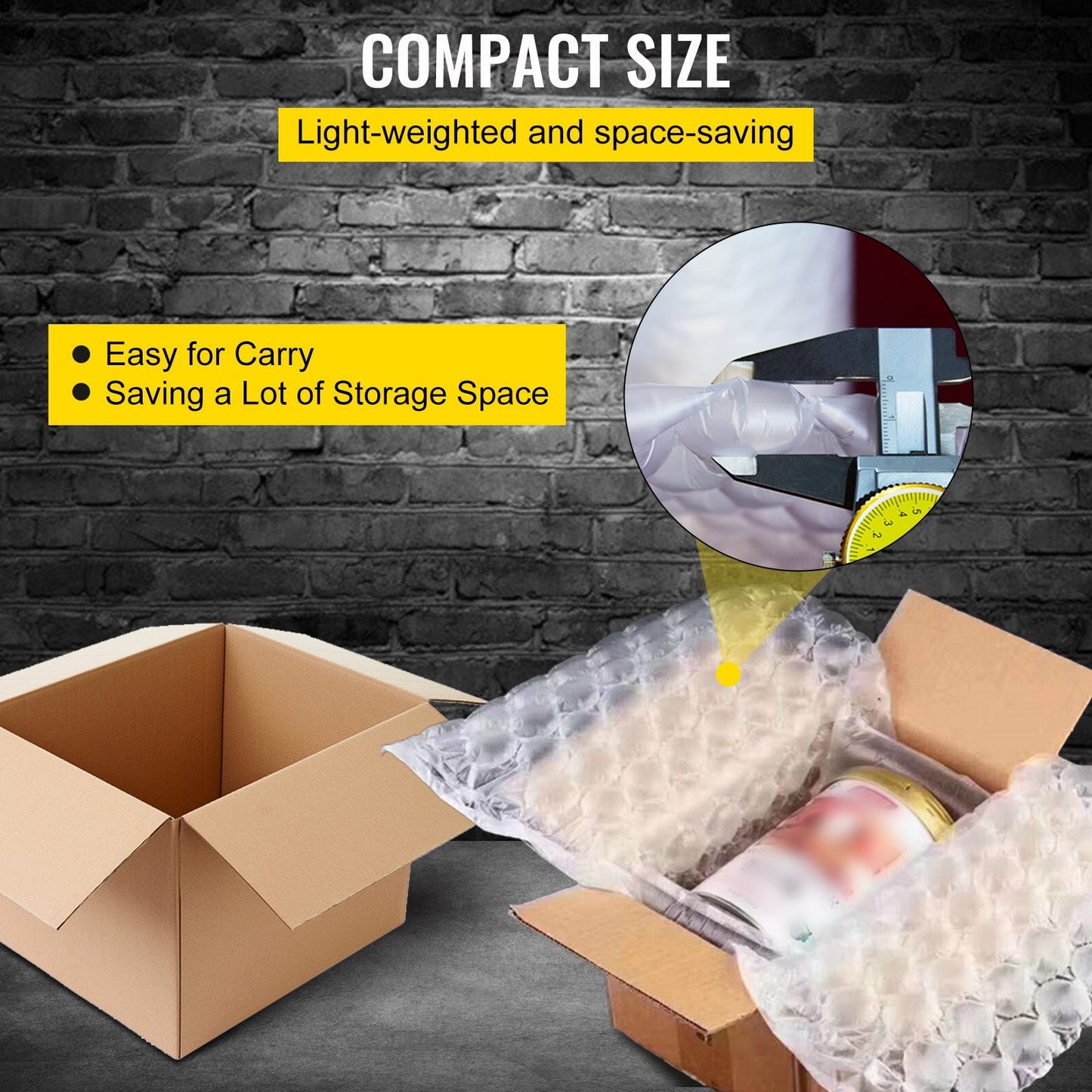 Air Pillow Bubble Bags Film Roll, 300m x 0.4m, 60kg Capacity, HDPE Material