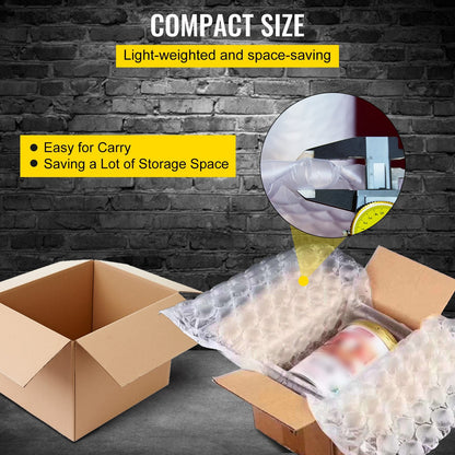 Air Pillow Bubble Bags Film Roll, 300m x 0.4m, 60kg Capacity, HDPE Material