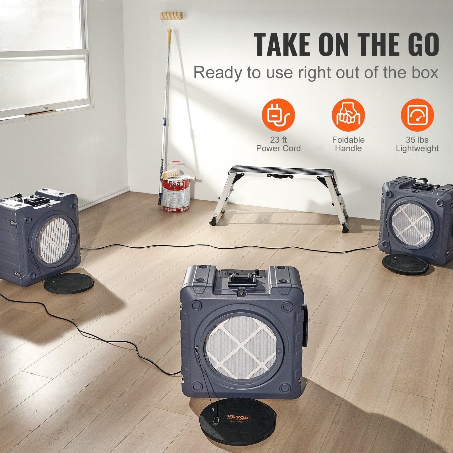 High-Efficiency 3-Stage Air Scrubber with 800 CFM for Home & Commercial Use