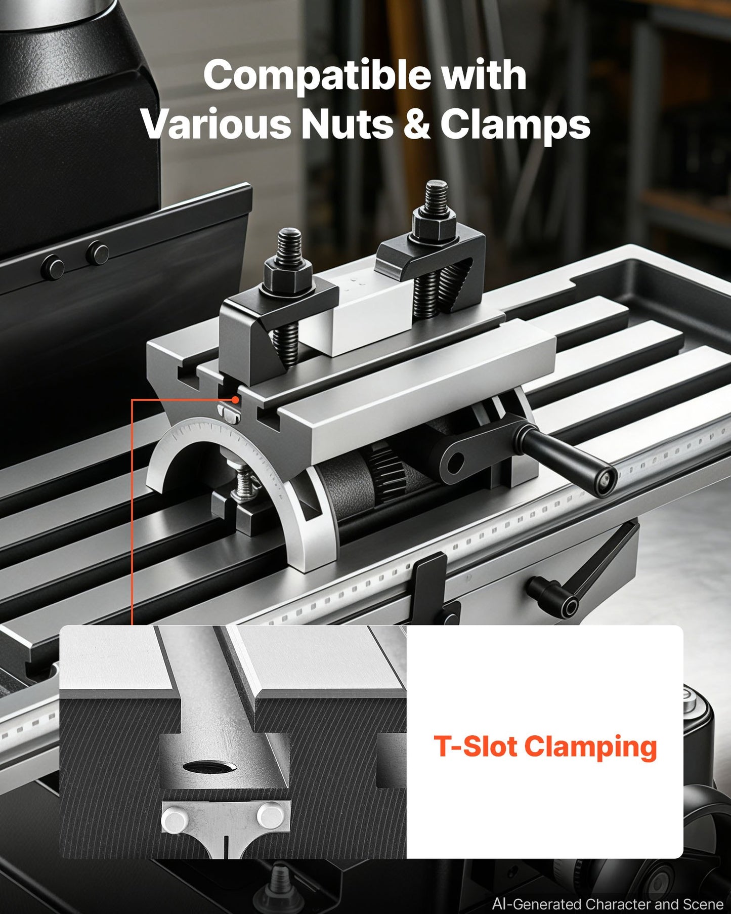 Rotary Table 178 x 127 mm Tilting Milling Table Heavy Duty Cast Iron, Robust & Durable, with 0-45 Degree Left & Right Adjustable, Worm Gear, Precision Scale, for Milling Machine, Drill Press