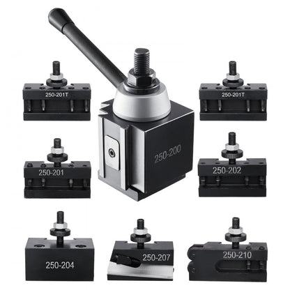 VEVOR Quick Change Tool Post Set 8 Pcs Lathe Tool Holders for 254-381 mm Lathe