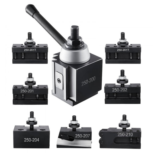 VEVOR Quick Change Tool Post Set 8 Pcs Lathe Tool Holders for 254-381 mm Lathe