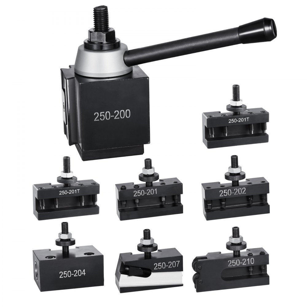 VEVOR Quick Change Tool Post Set 8 Pcs Lathe Tool Holders for 254-381 mm Lathe