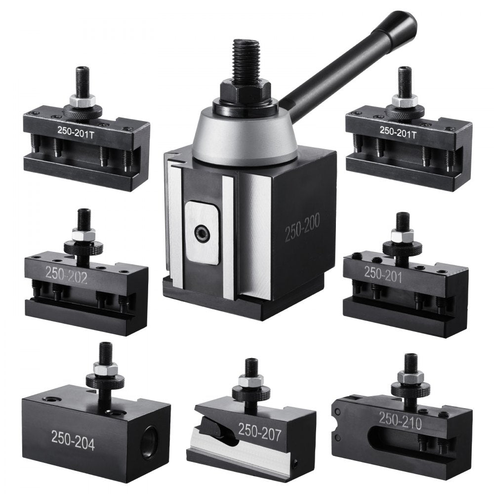 VEVOR Quick Change Tool Post Set 8 Pcs Lathe Tool Holders for 254-381 mm Lathe
