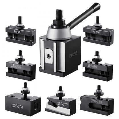 VEVOR Quick Change Tool Post Set 8 Pcs Lathe Tool Holders for 254-381 mm Lathe