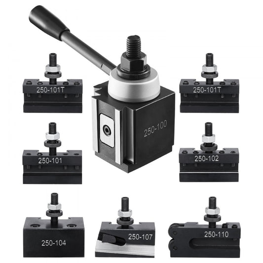 VEVOR Quick Change Tool Post Set 8 Pcs Lathe Tool Holders for 152.4-305 mm Lathe