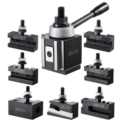VEVOR Quick Change Tool Post Set 8 Pcs Lathe Tool Holders for 152.4-305 mm Lathe