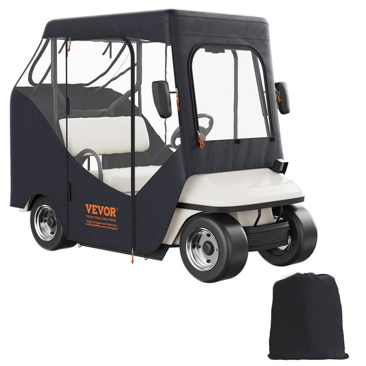 VEVOR Golf Cart Enclosure, 600D Polyester Driving Enclosure with 4-Sided Transparent