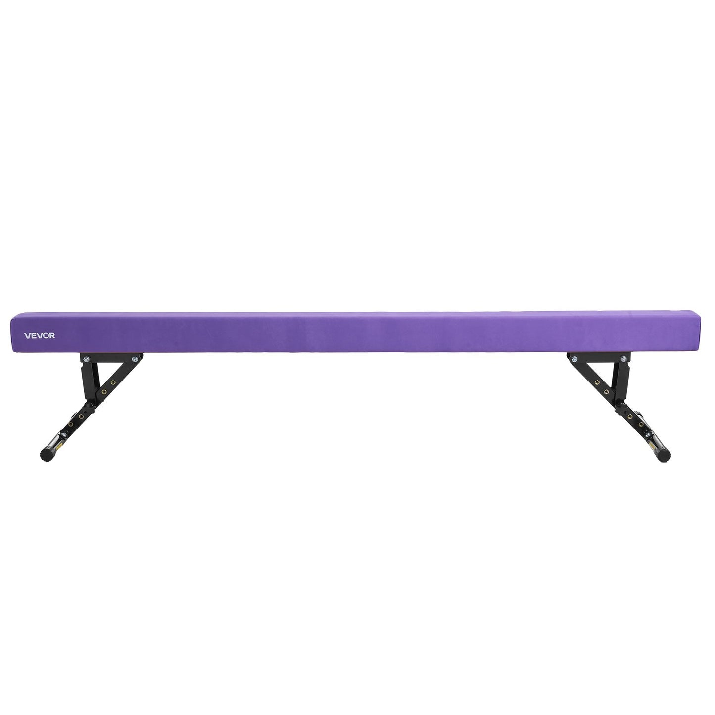 Adjustable Balane Beam for Kids, 8FT Gymnastics Beam, High and Low Floor Beams of 5 Adjustable Heights for All Gymnastic Levels, Professional Gymnastic Equipment for Home and Gym Center, Purple
