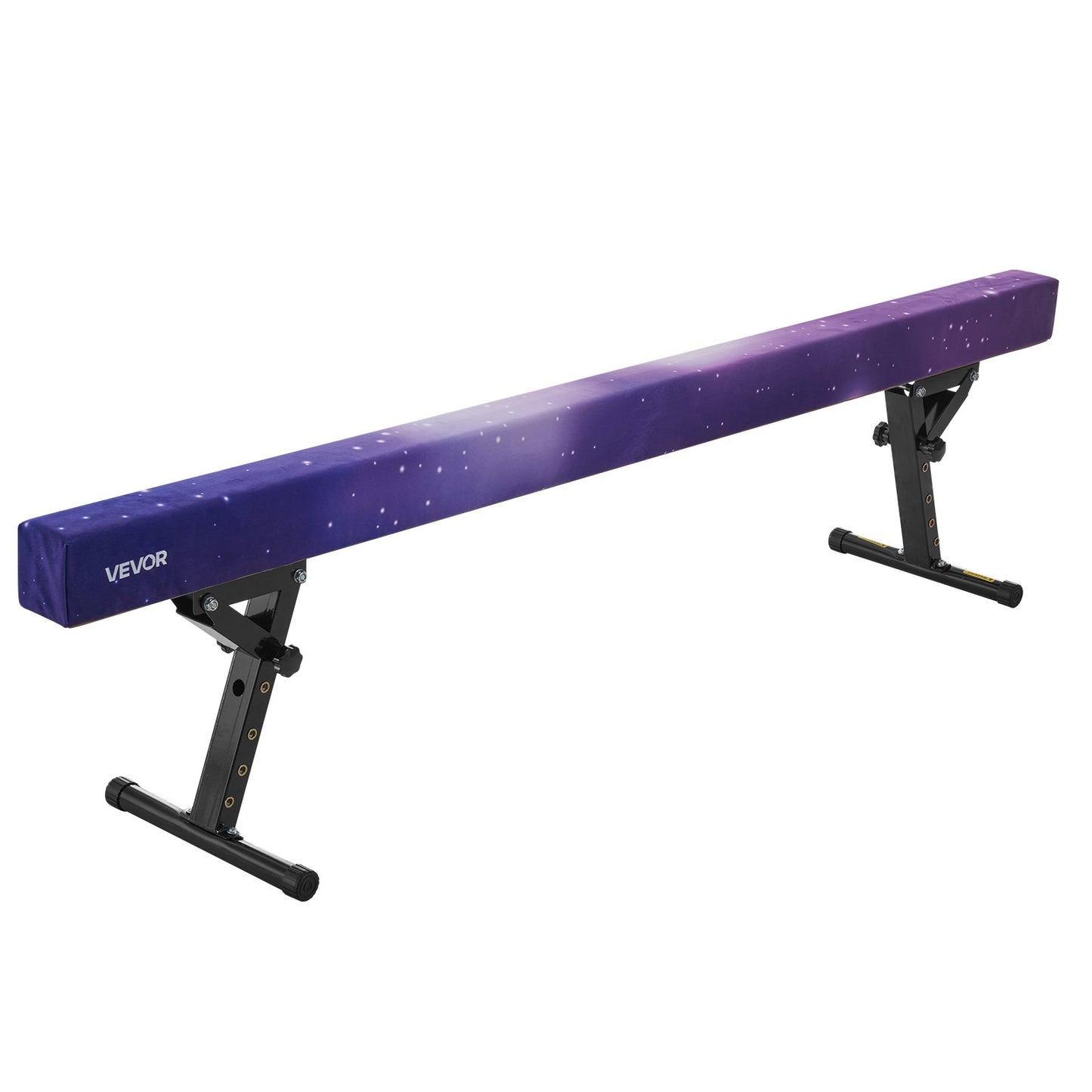 Adjustable Balane Beam for Kids, 8FT Gymnastics Beam, High and Low Floor Beams of 5 Adjustable Heights for All Gymnastic Levels, Professional Gymnastic Equipment for Home and Gym Center, Galaxy