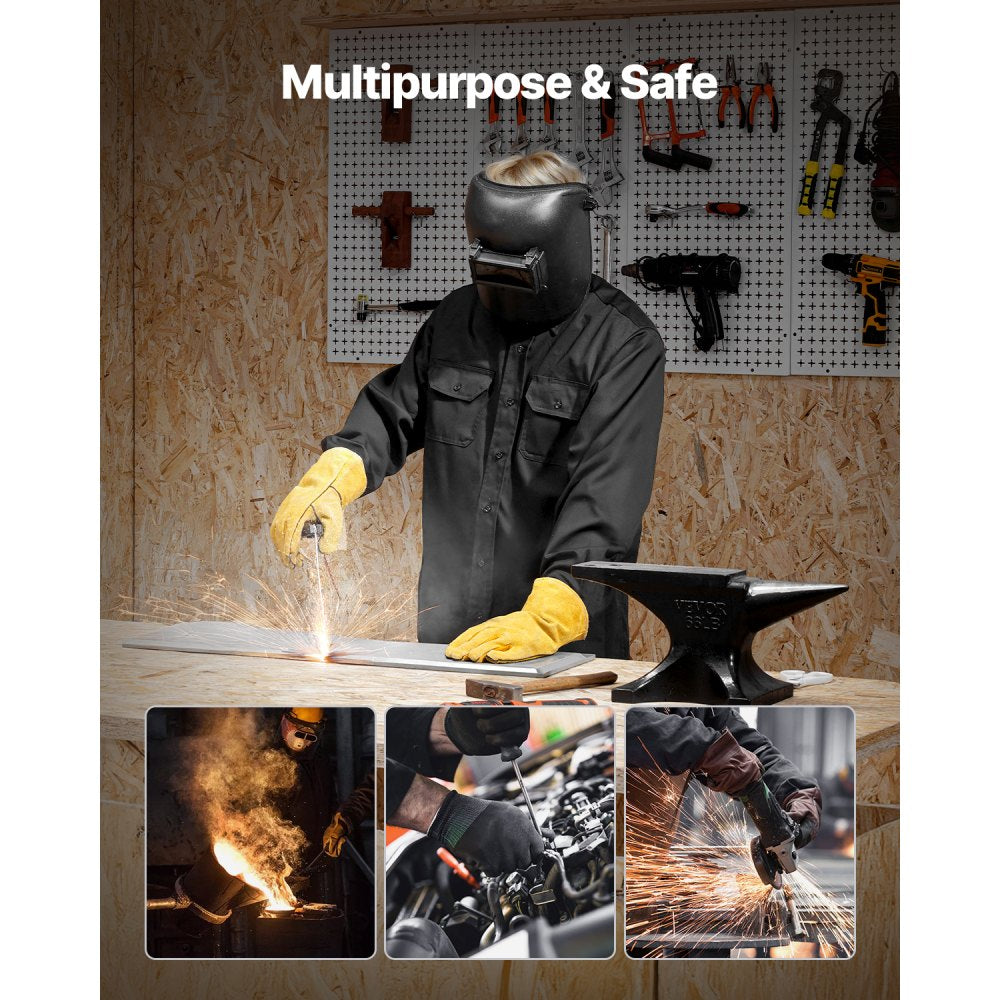 Flame-Resistant Welding Jacket L Size 7oz FR Cotton Welding Safety Jacket