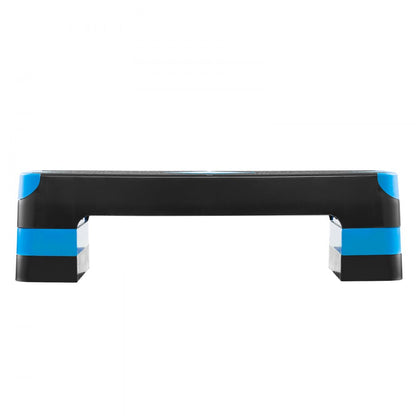 VEVOR Aerobic Exercise Step Platform Adjustable Workout Stepper 4 Riser Blue