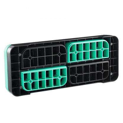 VEVOR Aerobic Exercise Step Platform Adjustable Workout Stepper 4 Riser Green