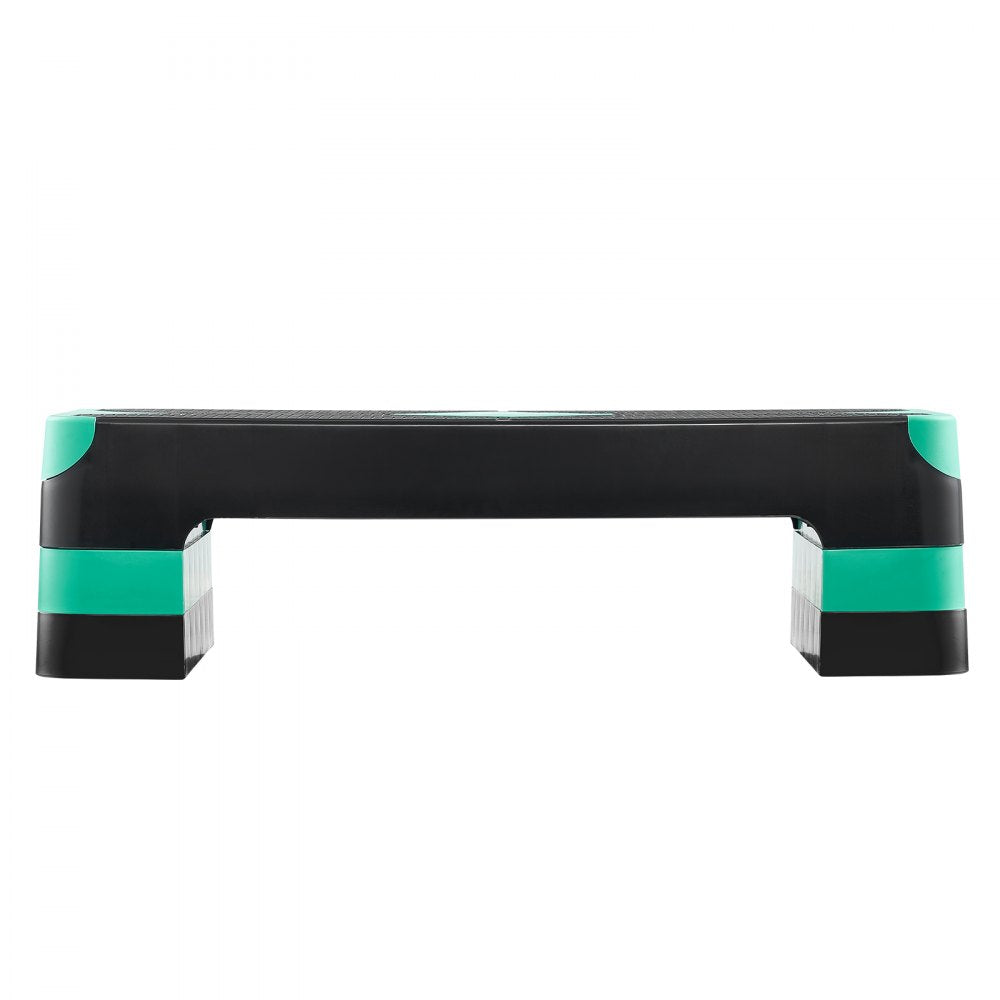 VEVOR Aerobic Exercise Step Platform Adjustable Workout Stepper 4 Riser Green