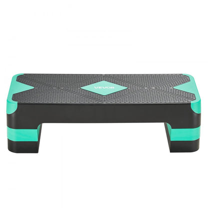 VEVOR Aerobic Exercise Step Platform Adjustable Workout Stepper 4 Riser Green