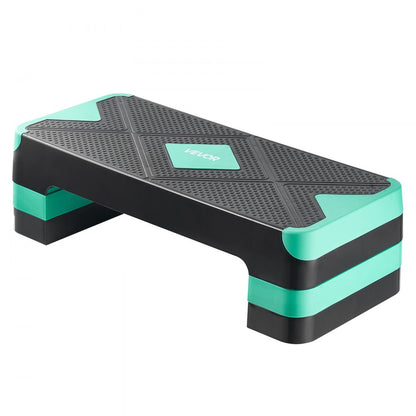 VEVOR Aerobic Exercise Step Platform Adjustable Workout Stepper 4 Riser Green
