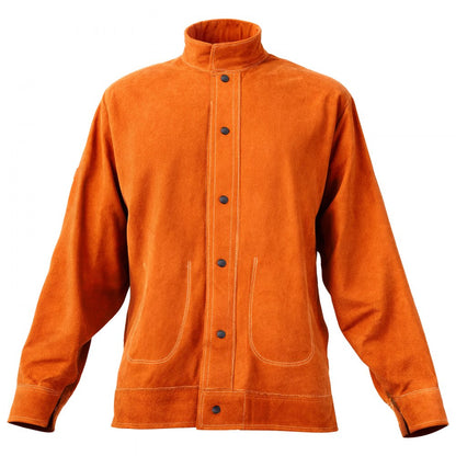 VEVOR Flame-Resistant Welding Jacket Heavy Duty Leather Welding Jacket XL Size