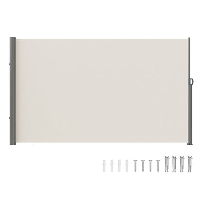 Retractable Outdoor Privacy Screen, Beige, 1.8x3m, UV Protection, Easy Install