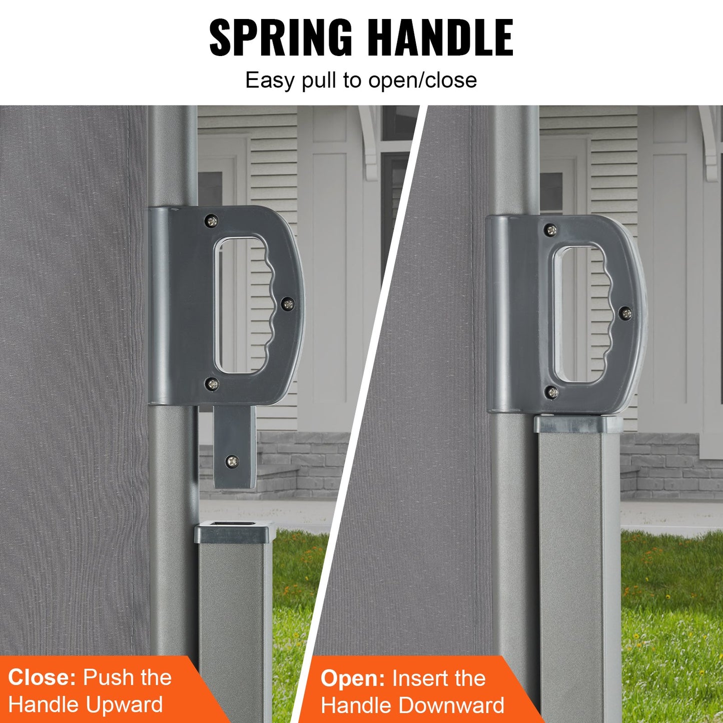 VEVOR Retractable Side Awning, 79''x 118'' Outdoor Privacy Screen, 180g Polyester