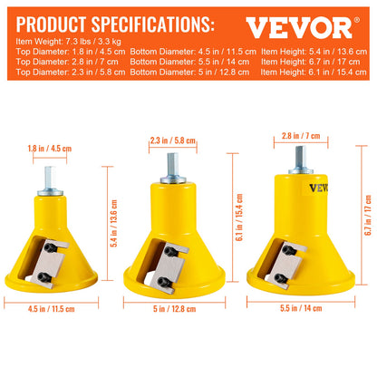 VEVOR Tenon Cutter, 1"/25.4mm & 1.5"/38mm & 2"/50.8mm, Premium Aluminum & Steel