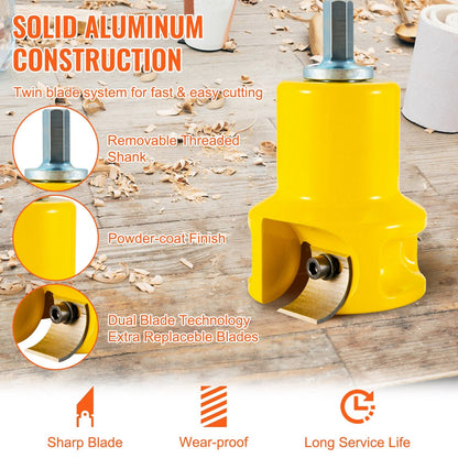 Tenon Cutter Kit 38mm with 4 Blades for Professional Woodworking Projects