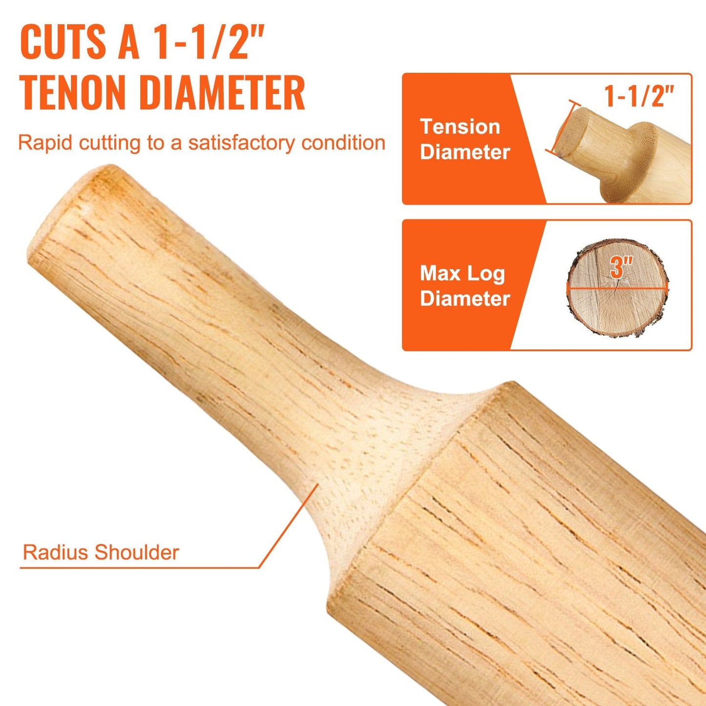 Tenon Cutter Kit 38mm with 4 Blades for Professional Woodworking Projects