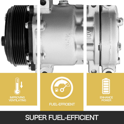 Air Conditioner Compressor for Blazer S10 Silverado - Aluminum, Low Noise, Efficient