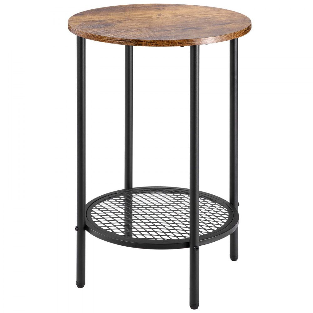 3 Pieces Round Coffee Table Set 80 cm with 2 End Tables for Living Room