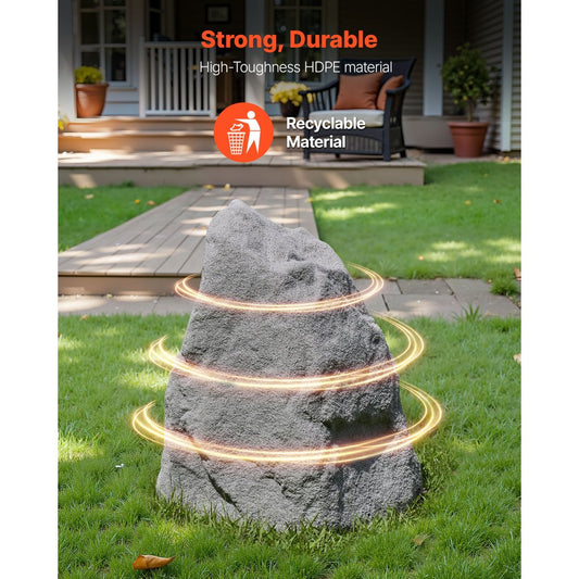 Faux Rock Cover, Outdoor Fake Landscape Rock Well Pump Cover, Realistic Appearance & Seamless Design, Lightweight & Weat