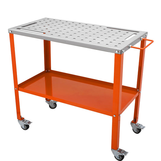 VEVOR 36" x 18" Welding Table, 1200lbs Load Capacity Steel Welding Workbench Table