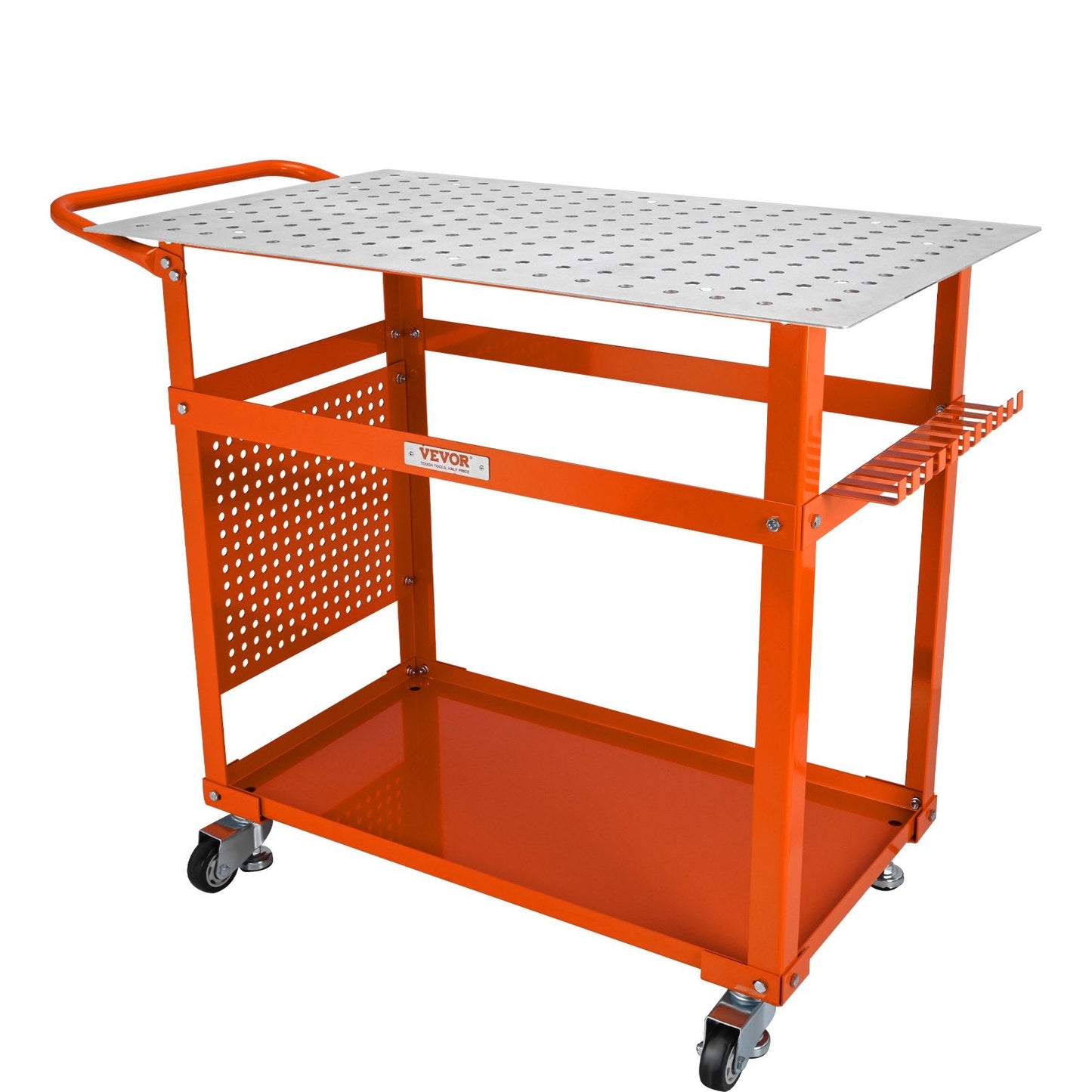 Portable Steel Welding Workbench with Storage & Hooks, 91.4 x 61 cm, 272 kg Capacity