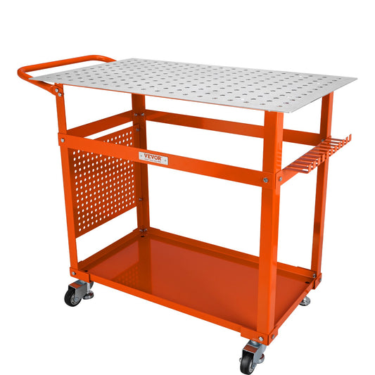 VEVOR Welding Table 36'' x 24'', 600lbs Load Capacity Steel Welding Workbench Table
