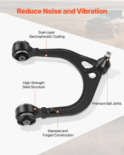 Left Right Front Upper & Lower Control Arms Kit, OEM Suspension Kit Compatible with 2011-2017 Chrysler 300 RWD, 2011-2017 Dodge Challenger RWD, 2011-2014 Dodge Charger RWD (14PCS)