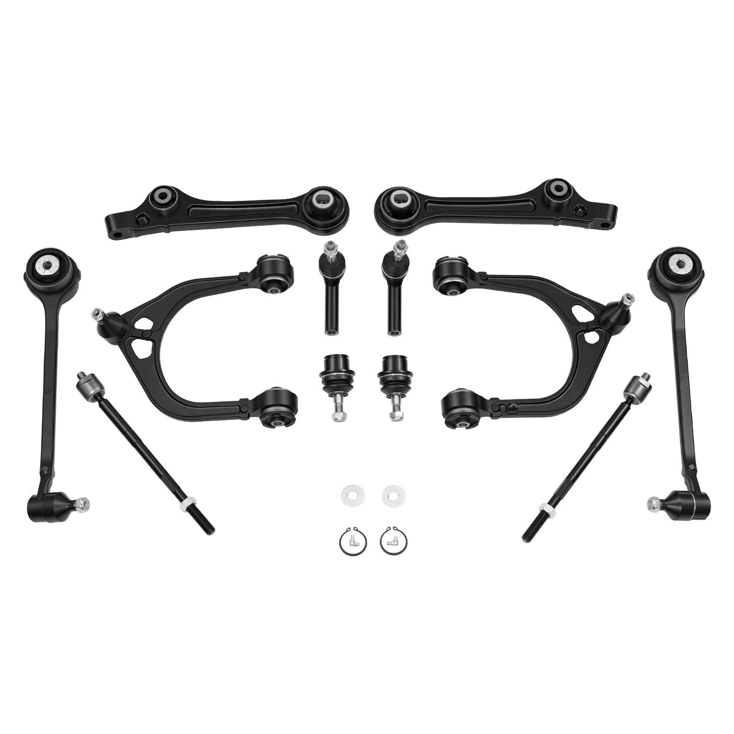 Left Right Front Upper & Lower Control Arms Kit, OEM Suspension Kit Compatible with 2011-2017 Chrysler 300 RWD, 2011-2017 Dodge Challenger RWD, 2011-2014 Dodge Charger RWD (14PCS)