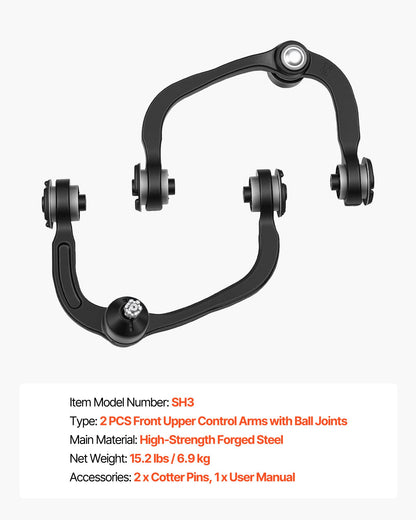 Front Upper Control Arms with Ball Joints, OEM Suspension Kit Compatible with 2004-2024 Ford F150, 2007-2015 Ford Expedition, 2007-2015 Lincoln Navigator, 2006-2008 Lincoln Mark LT (2PCS)