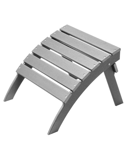 VEVOR Adirondack Ottoman 54.7L x 48W x 37.7H cm HDPE Folding Footrest Gray