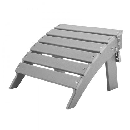 Adirondack Ottoman 43L x 48W x 33H cm HDPE Folding Footrest Gray