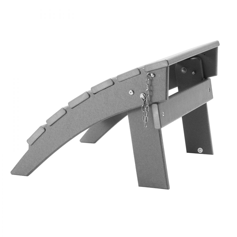 Adirondack Ottoman 43L x 48W x 33H cm HDPE Folding Footrest Gray