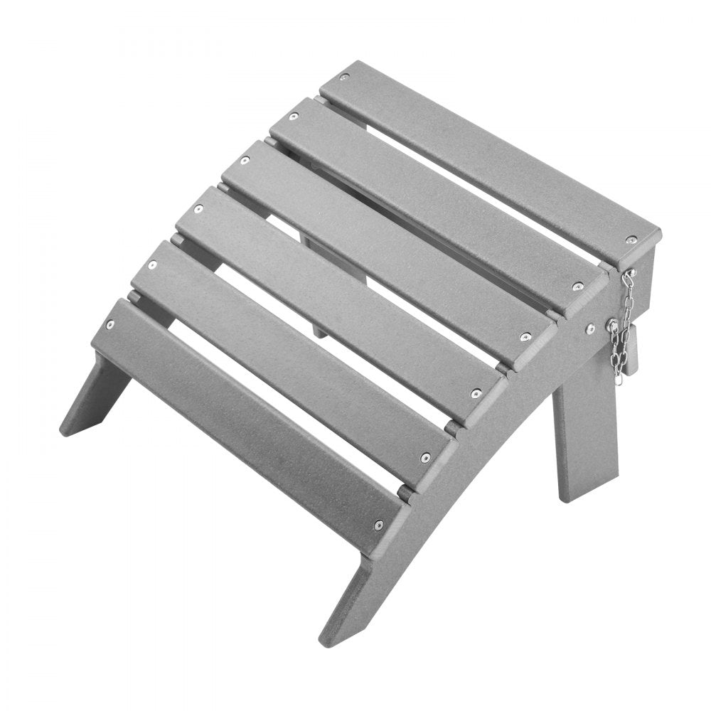Adirondack Ottoman 43L x 48W x 33H cm HDPE Folding Footrest Gray