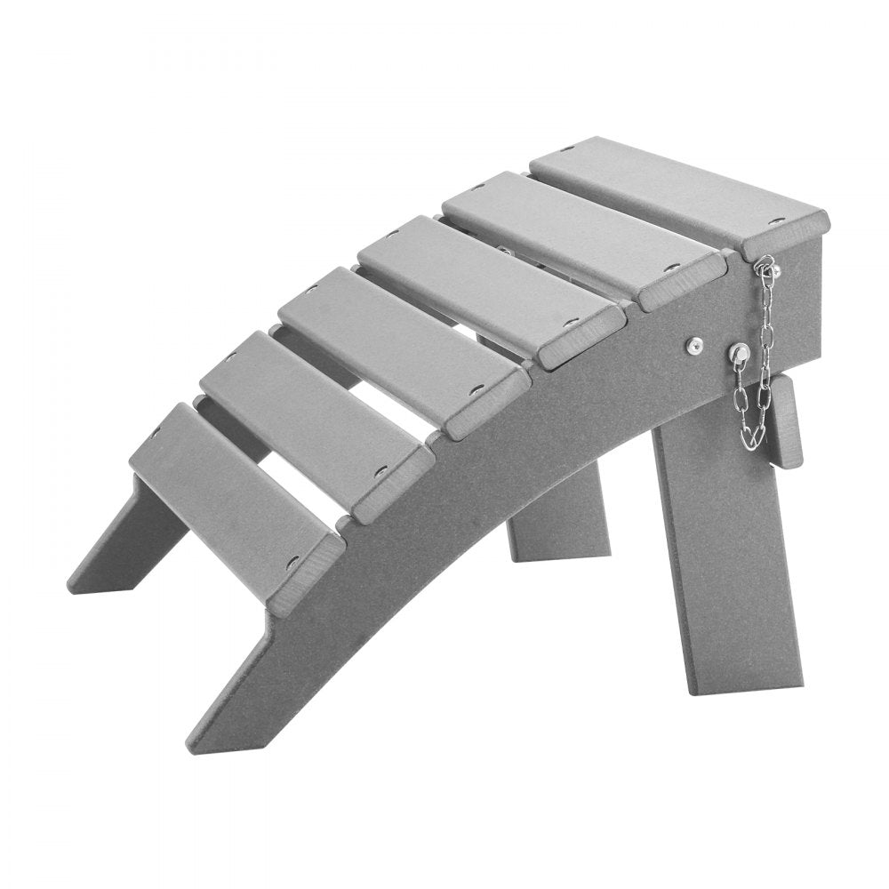 Adirondack Ottoman 43L x 48W x 33H cm HDPE Folding Footrest Gray