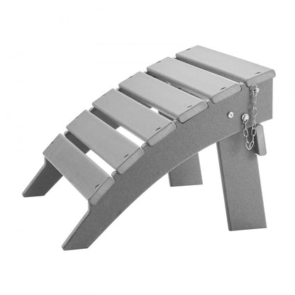 Adirondack Ottoman 43L x 48W x 33H cm HDPE Folding Footrest Gray