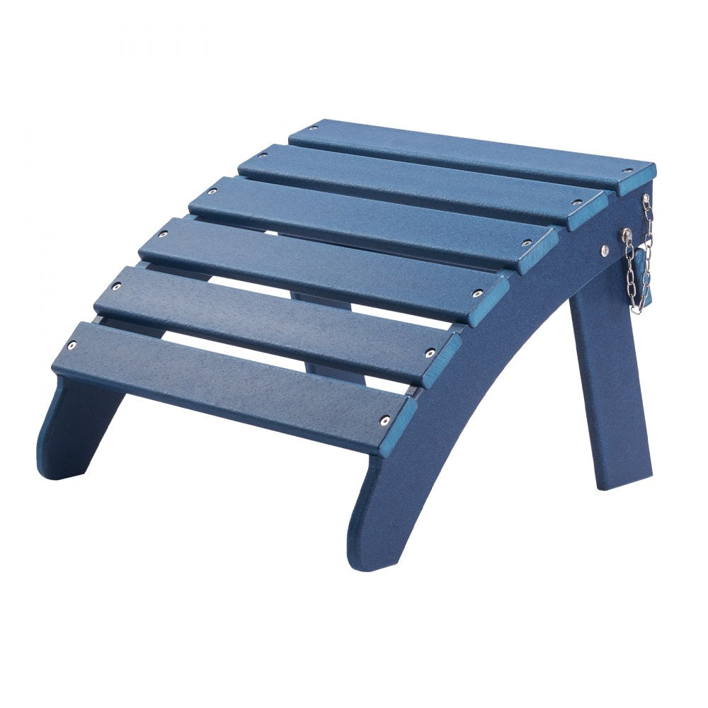 Adirondack Ottoman 47.5L x 48W x 35H cm HDPE Folding Footrest Blue