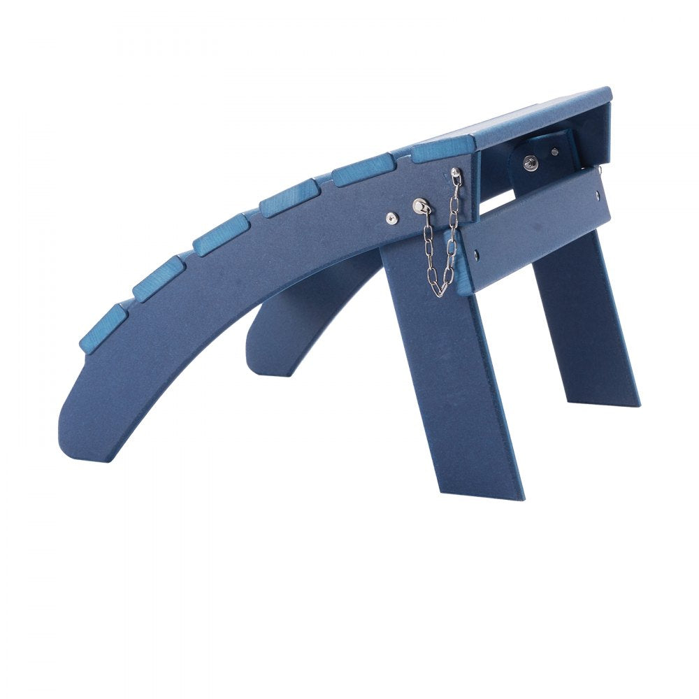Adirondack Ottoman 47.5L x 48W x 35H cm HDPE Folding Footrest Blue