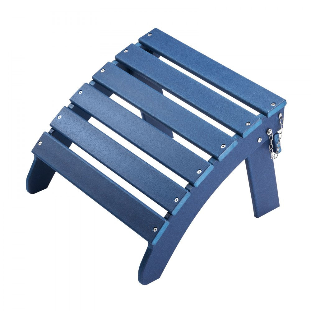 Adirondack Ottoman 47.5L x 48W x 35H cm HDPE Folding Footrest Blue