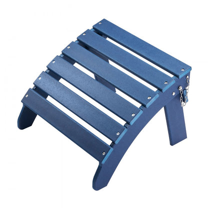 Adirondack Ottoman 47.5L x 48W x 35H cm HDPE Folding Footrest Blue